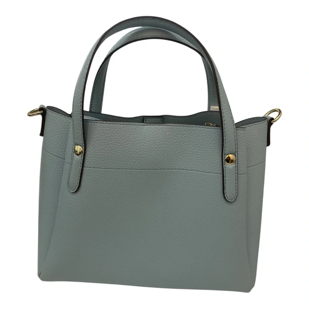 Nanette Lepore Blue Tote Bag with Gold Hardware - Picture 2 of 5